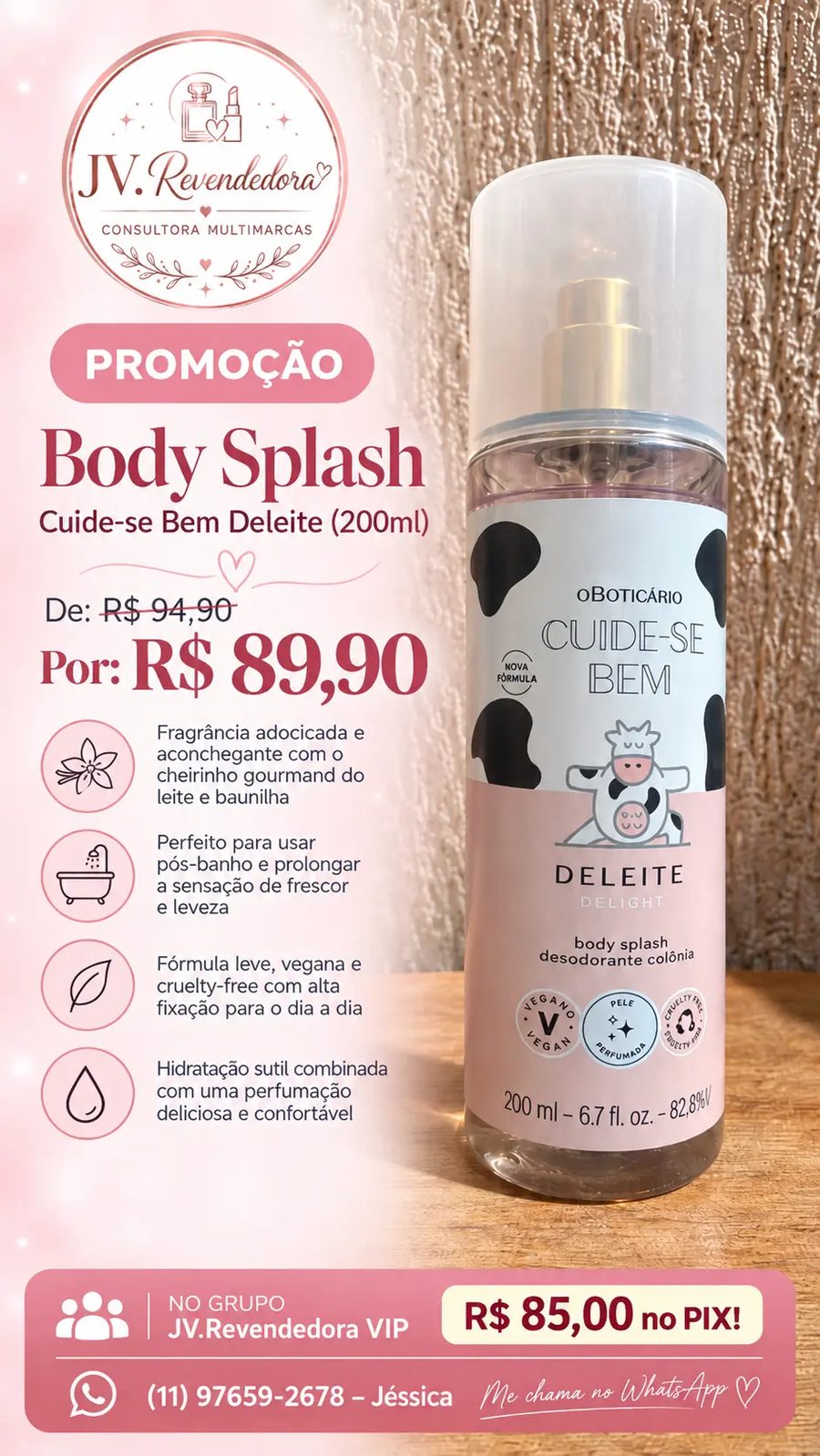 Body Splash Cuide-se Bem Deleite (200 ml)