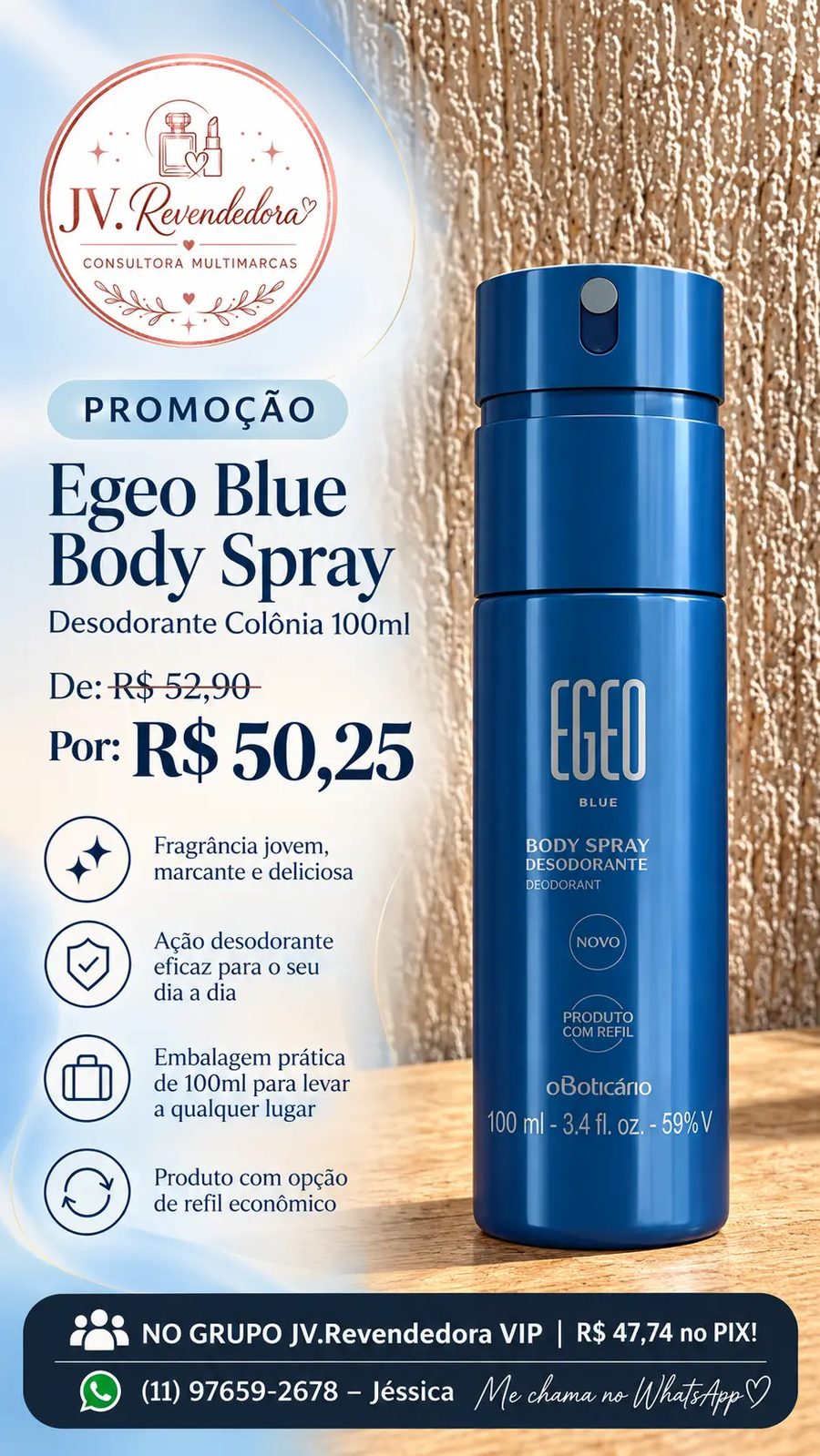 Egeo Blue — Body Spray (100 ml)