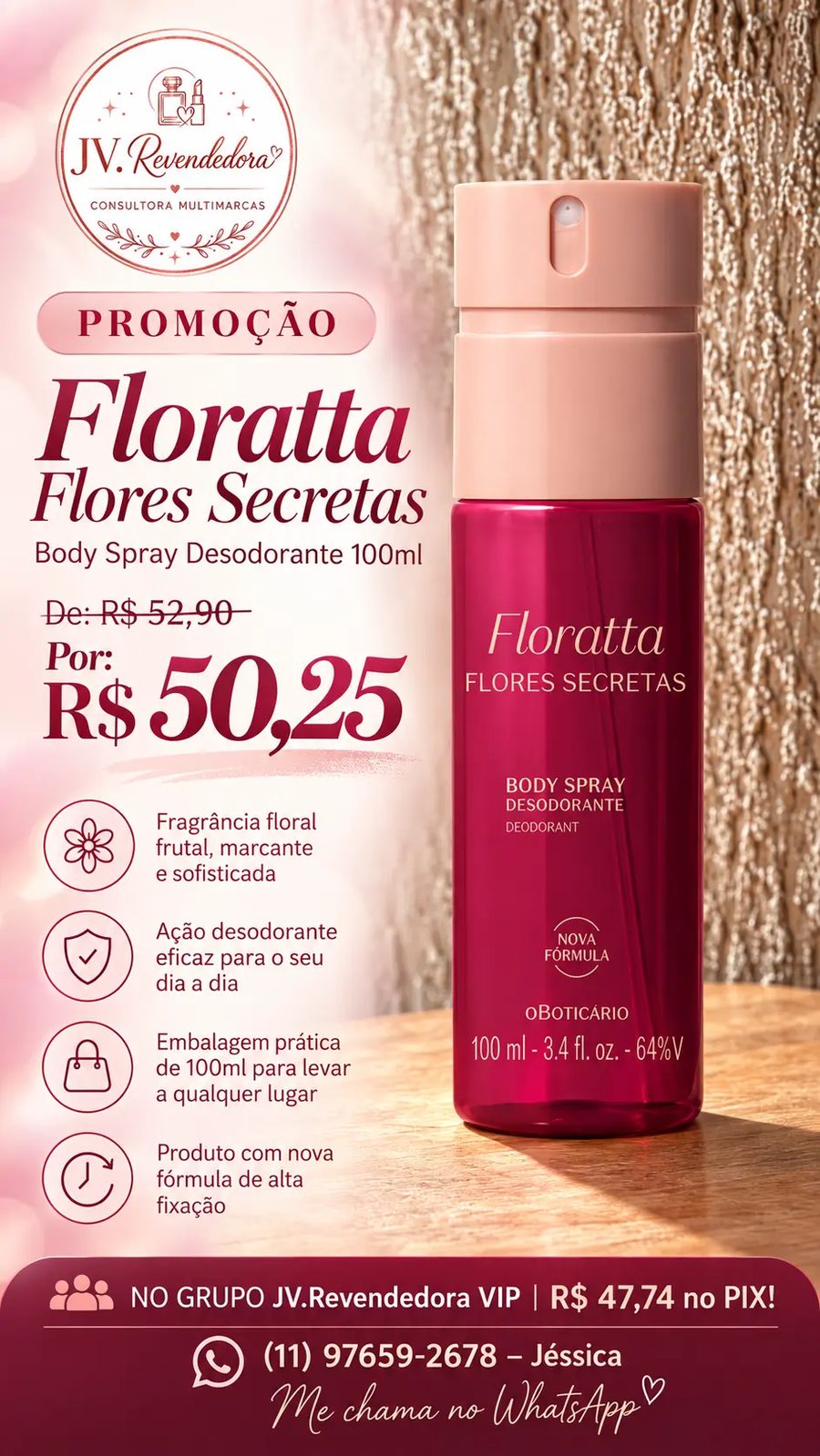 Floratta Flores Secretas — Body Spray (100 ml)