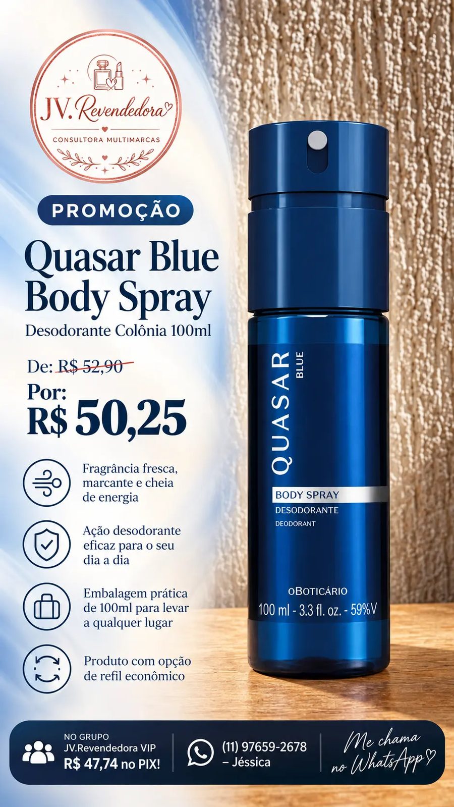 Quasar Blue — Body Spray (100 ml)