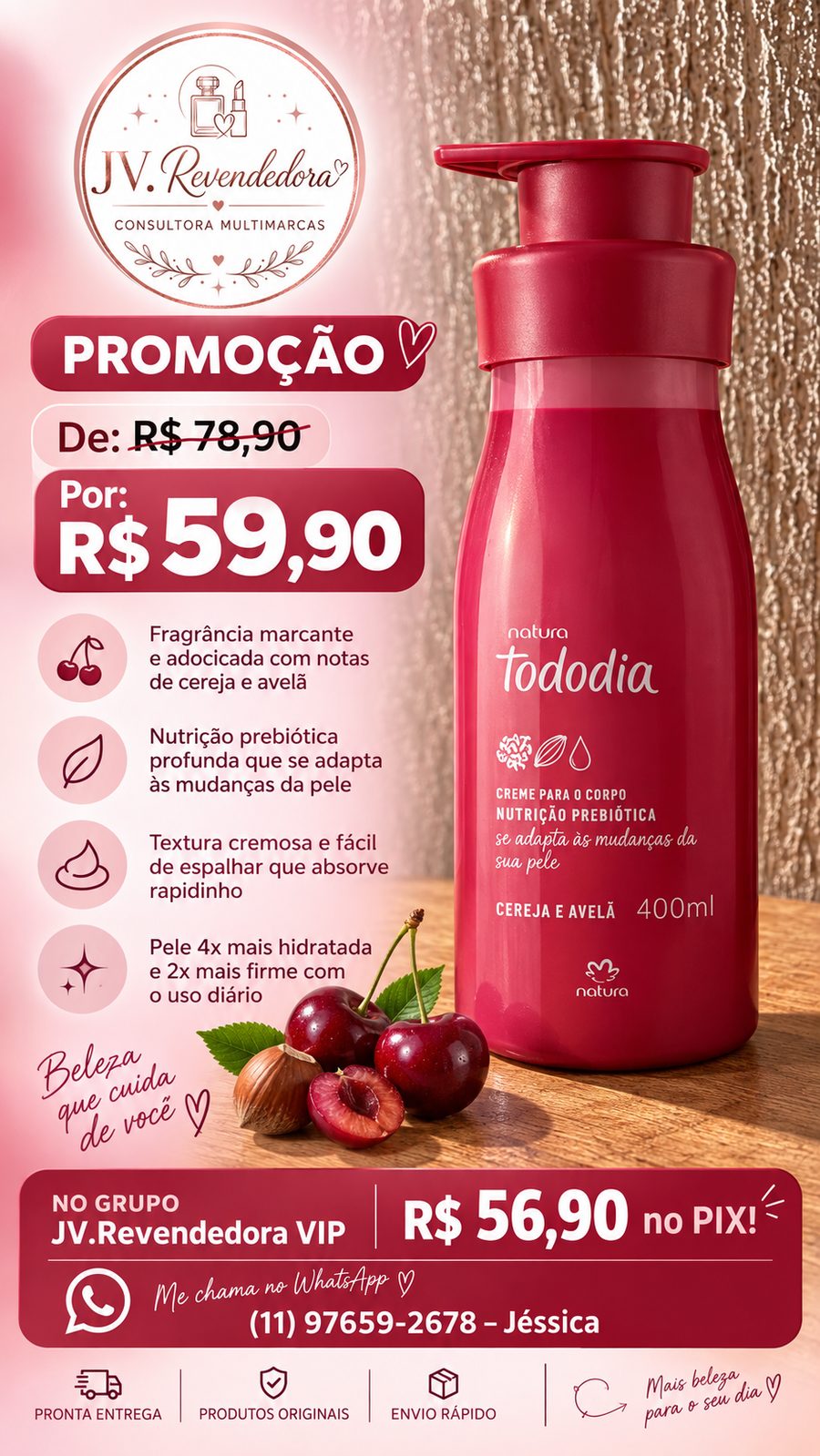 Tododia Cereja e Avelã (400 ml)