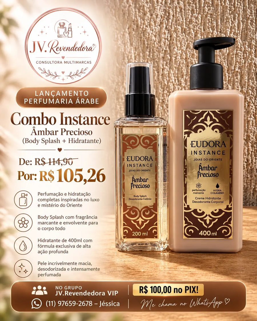 Combo Instance Âmbar Precioso (Body Splash + Hidratante)