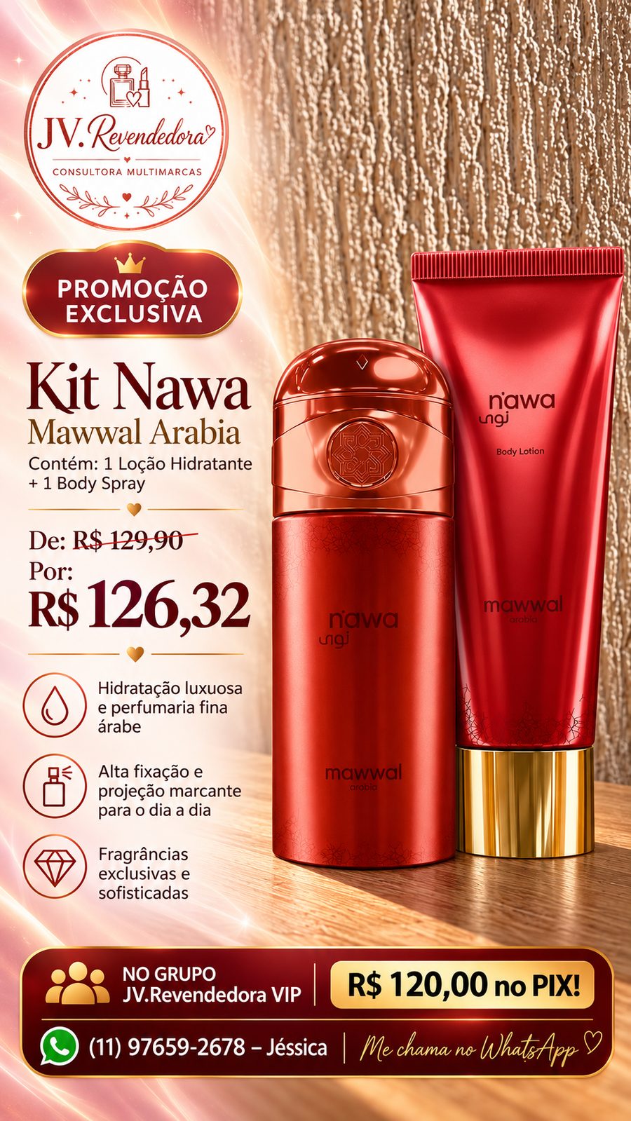 Kit Nawa Mawwal Arabia (Loção + Body Spray)
