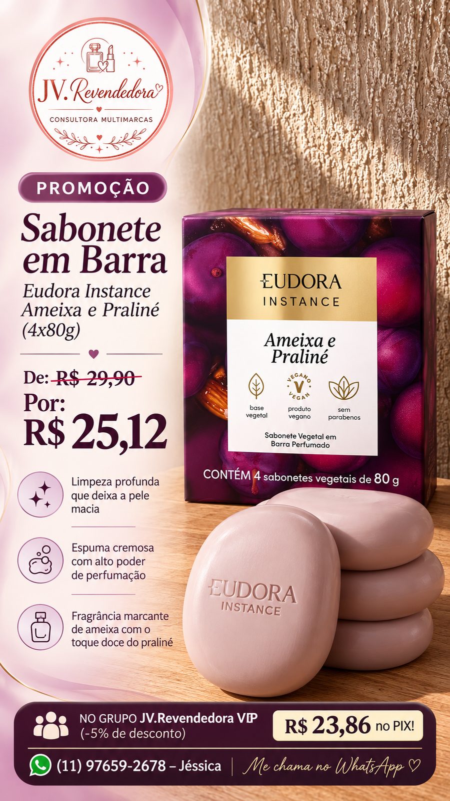 Instance Ameixa e Praliné (4x80g)