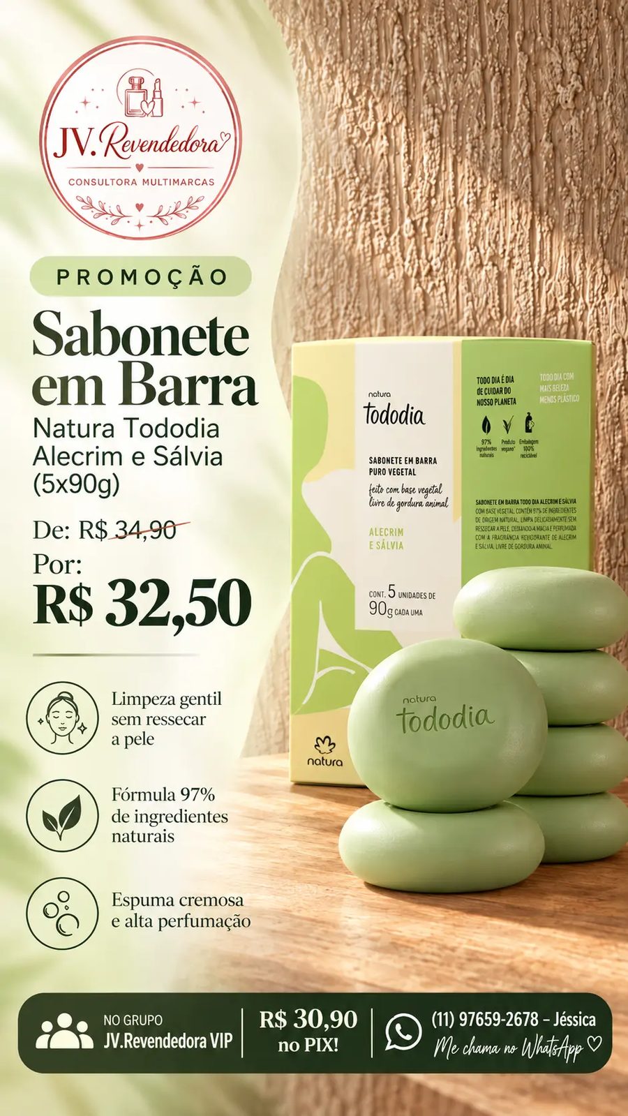Tododia Alecrim e Sálvia (5x90g)