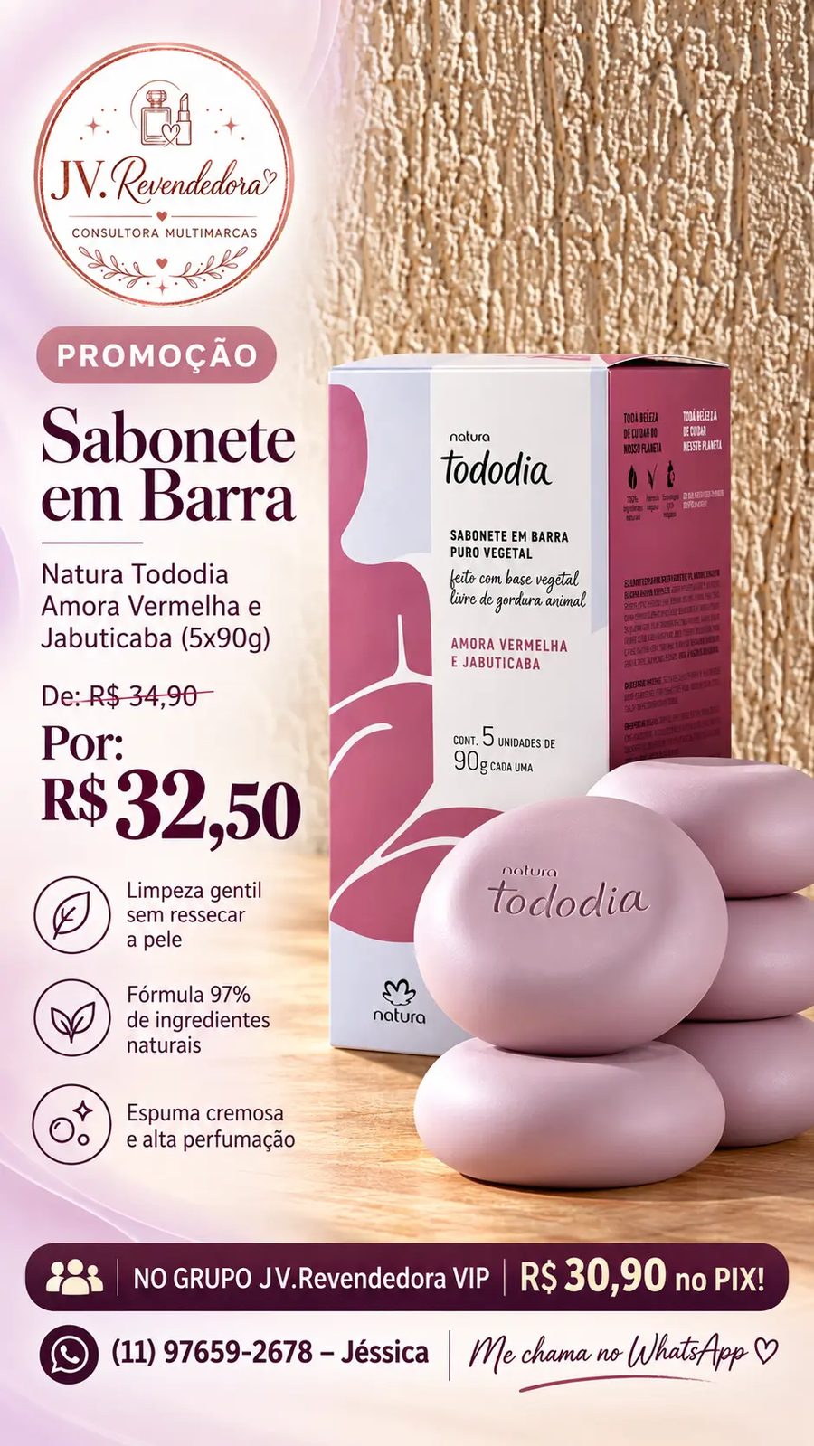 Tododia Amora Vermelha e Jabuticaba (5x90g)