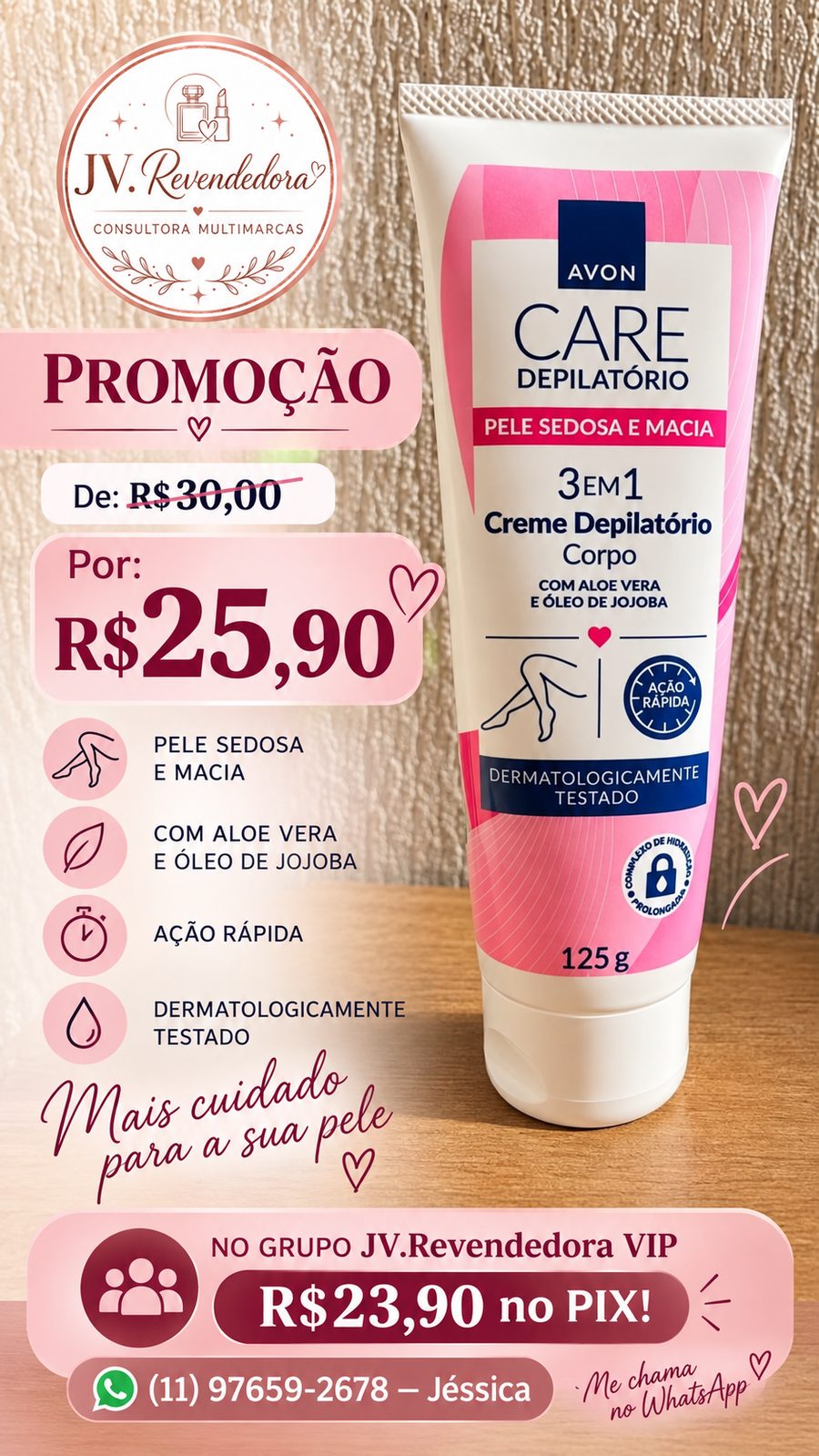 Care Depilatório — Creme Depilatório 3 em 1 Corpo (125 g)