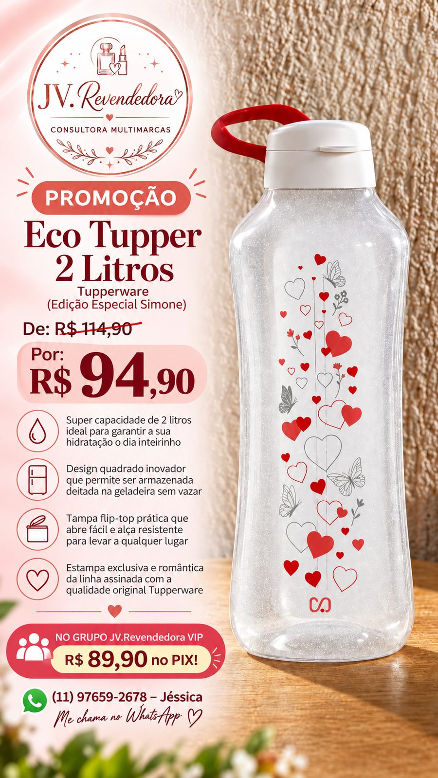Eco Tupper 2 Litros (Edição Especial Simone)